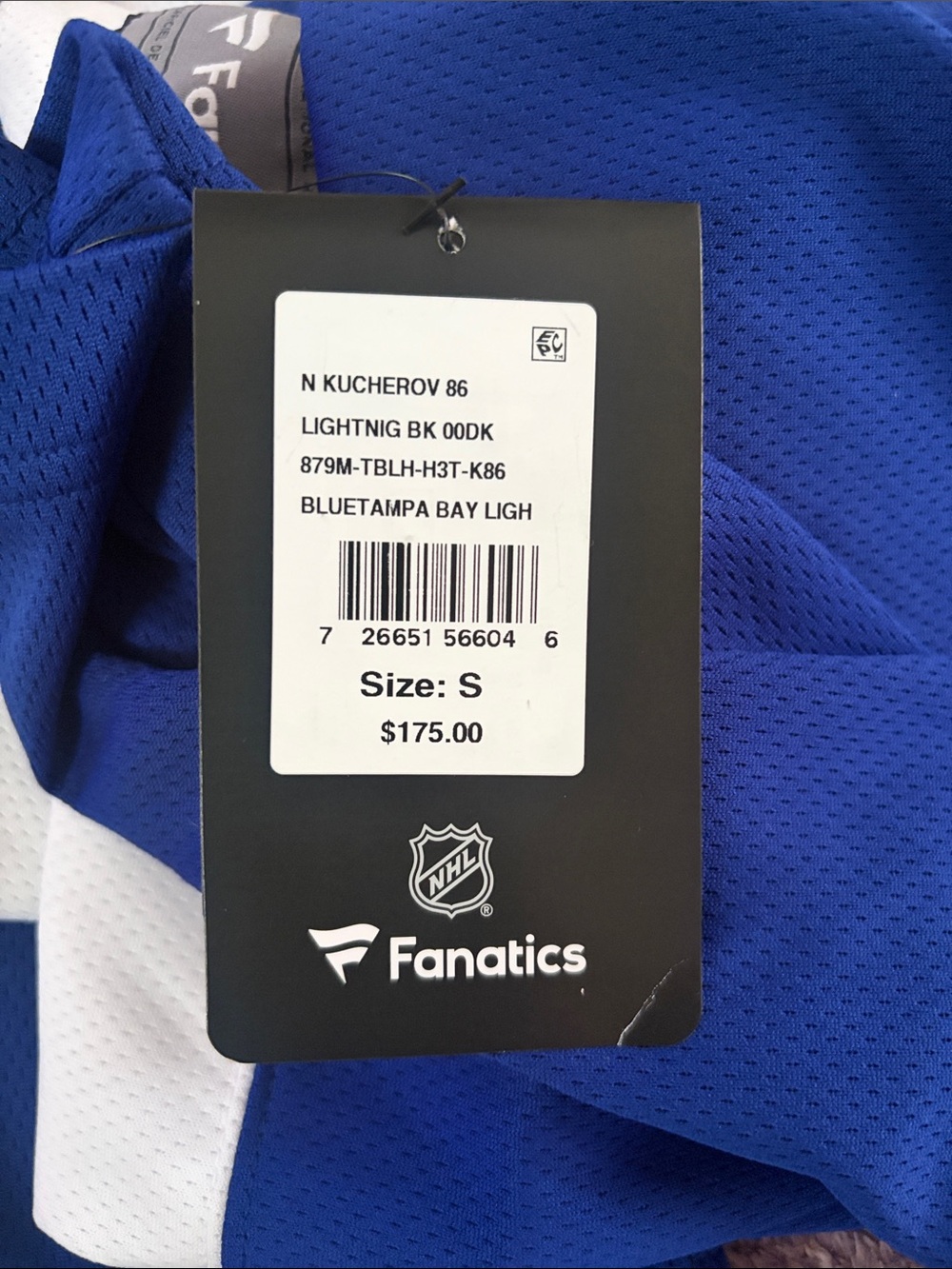 Men's Tampa Bay Lightning Nikita Kucherov Fanatics Blue Home Breakaway Jersey S - Picture 1 of 5